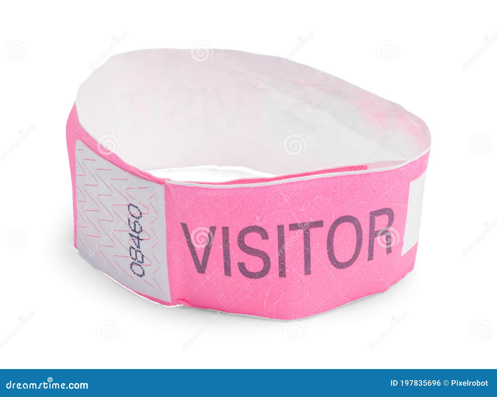 Visitor Wristband stock photo. Image of isolated, hospital 197835696