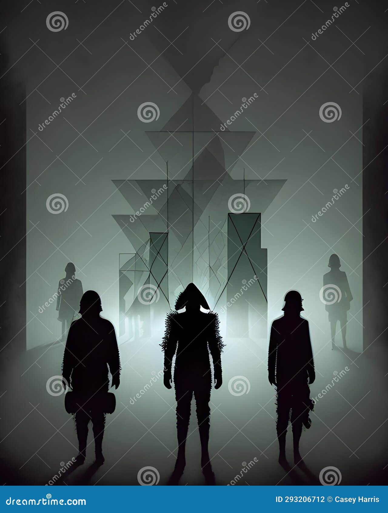 Visitors from outer space stock illustration. Illustration of shadow ...