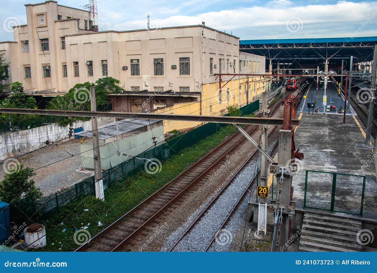 Vista Da Plataforma Da Estação Bras Em São Paulo. Foto de Stock