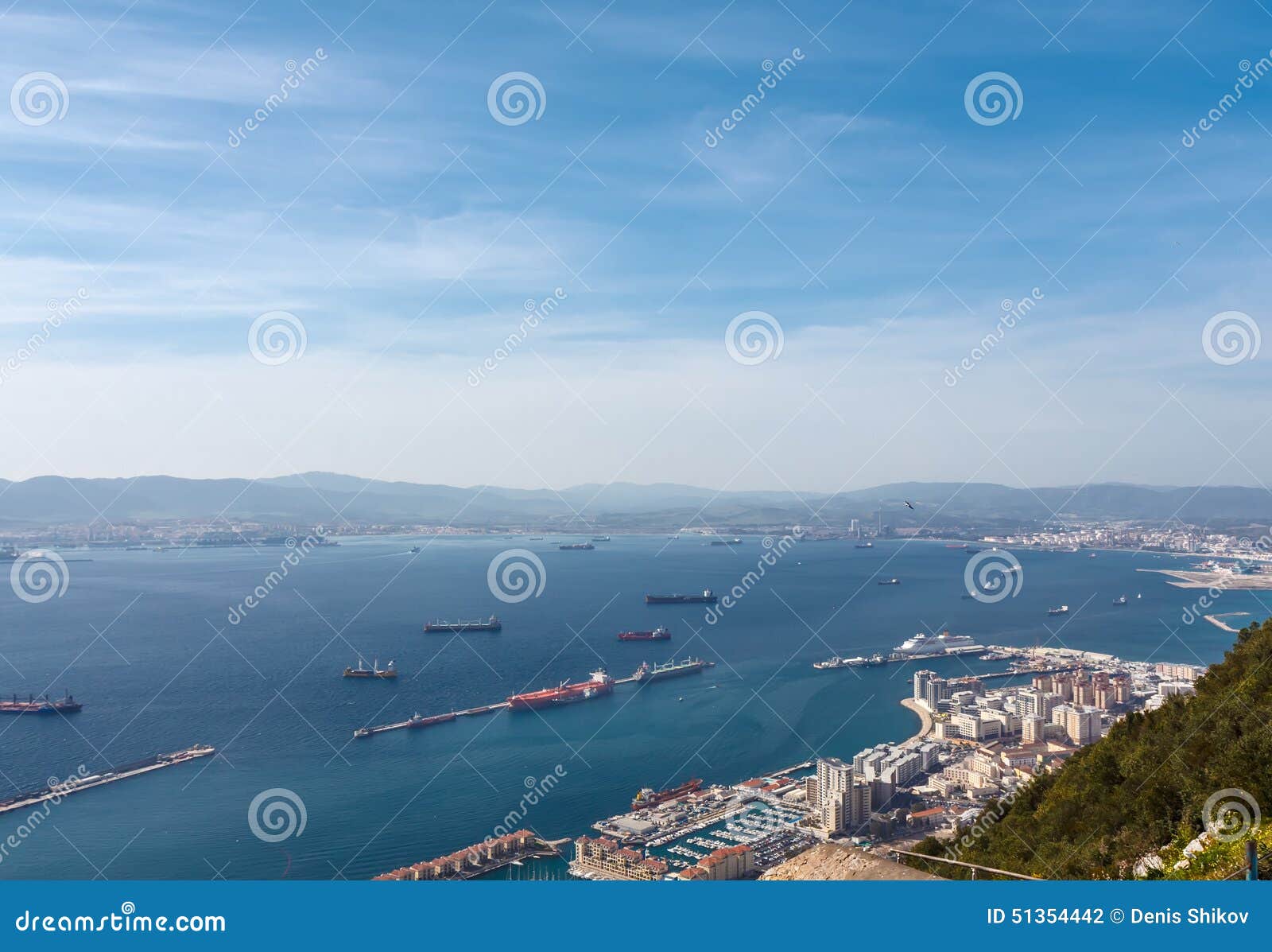Vista De La Ciudad De Gibraltar Foto de archivo Imagen de ciudad