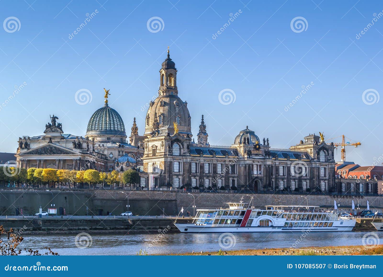 Vista De La Terraza De Bruhl Dresden Alemania Imagen De