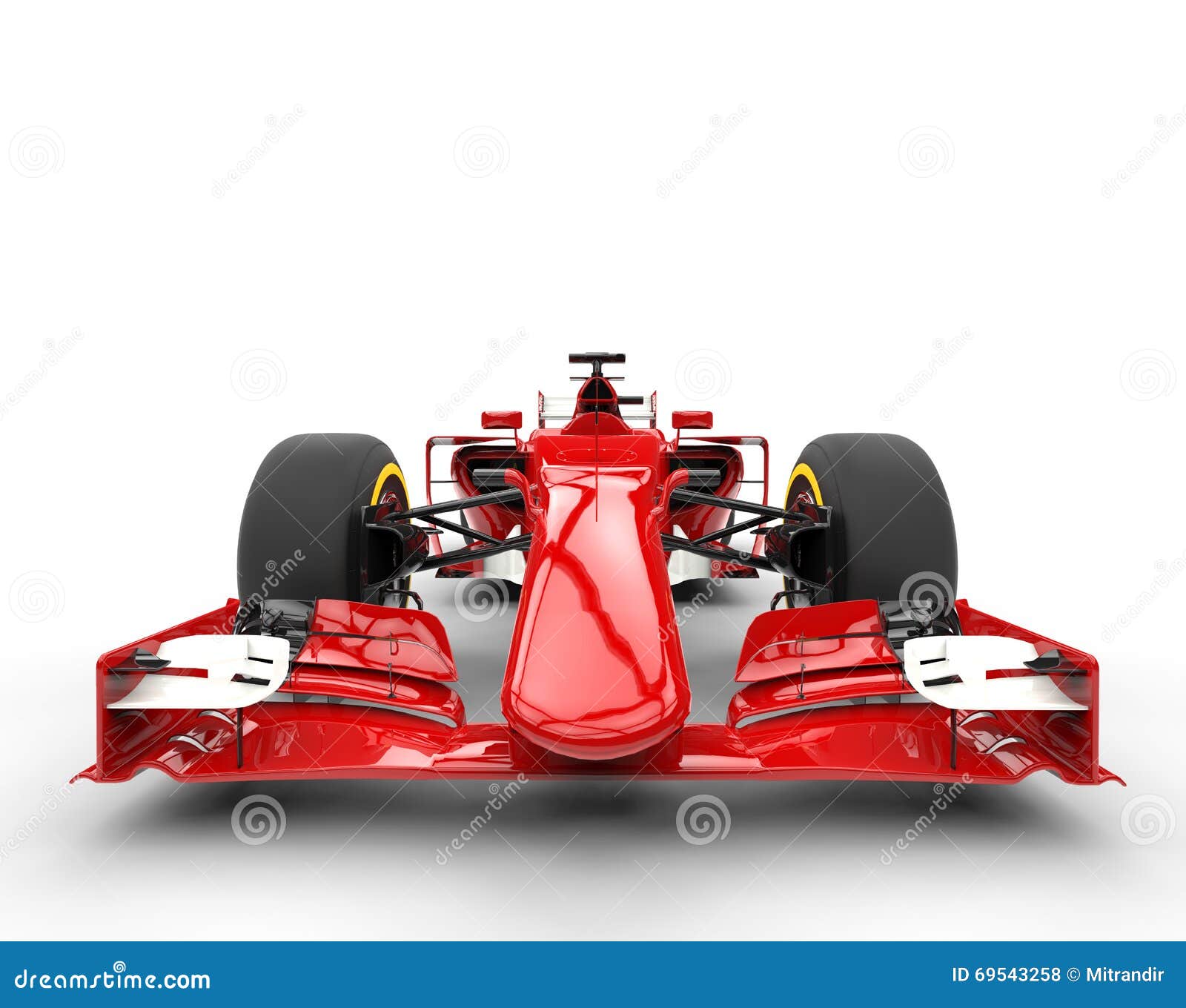 Vista Delantera Automotriz Del Fórmula 1 Rojo Foto de - Imagen de coches, raza: