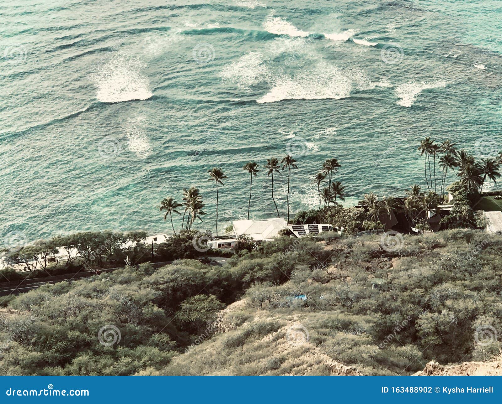 Vista Do Diamond Head Point Honolulu Hawaii Foto de Stock Imagem de