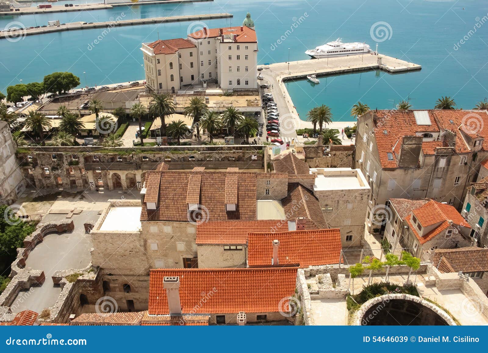 Vista panorâmica para split croácia