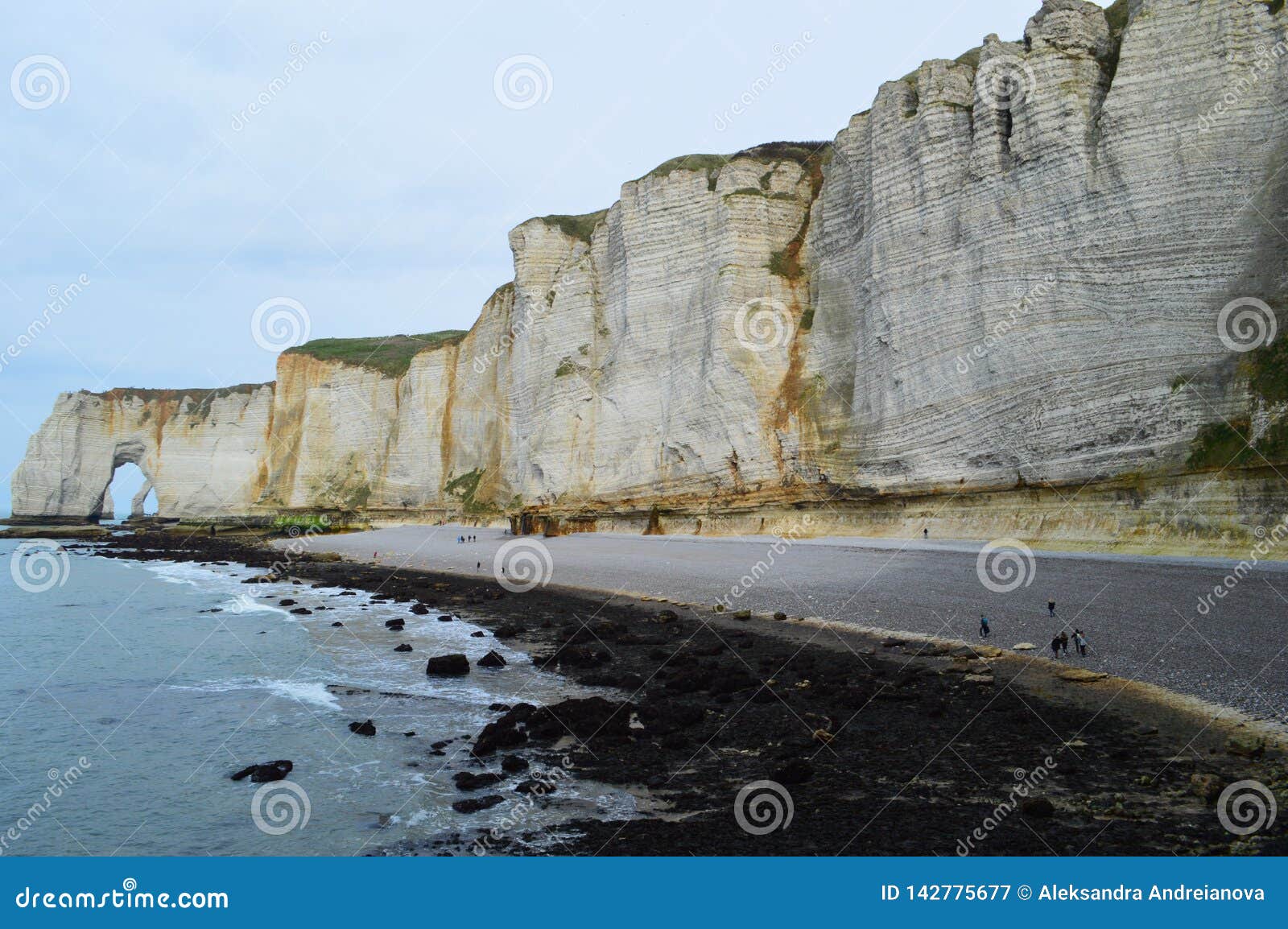 Vista panoramica di Etretat