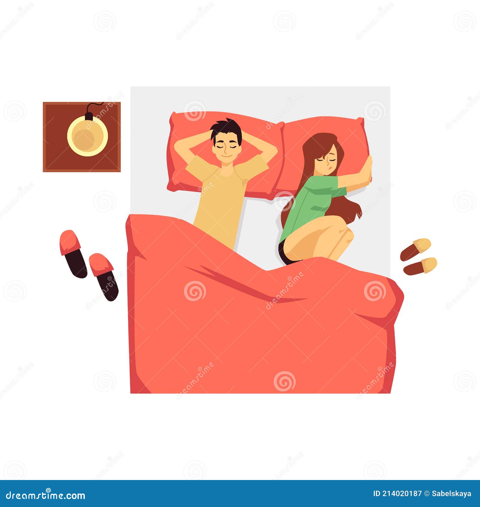 Vista Superior En Pareja Dormir Juntos En La Cama Por La Noche En Posición Diferente. Ilustración del Vector - Ilustración de diferente, manta: 214020187 Vista Superior En Pareja Dormir Juntos En La Cama Por La Noche En Posición Diferente. Ilustración del Vector - Ilustración de diferente, manta: 214020187
