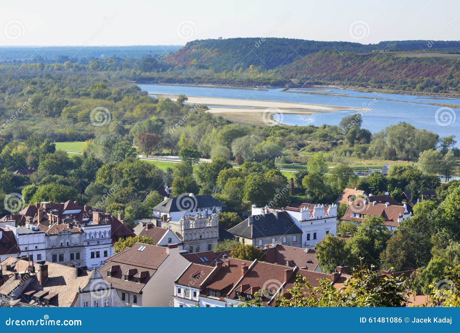 vistula river in kazimierz dolny, poland