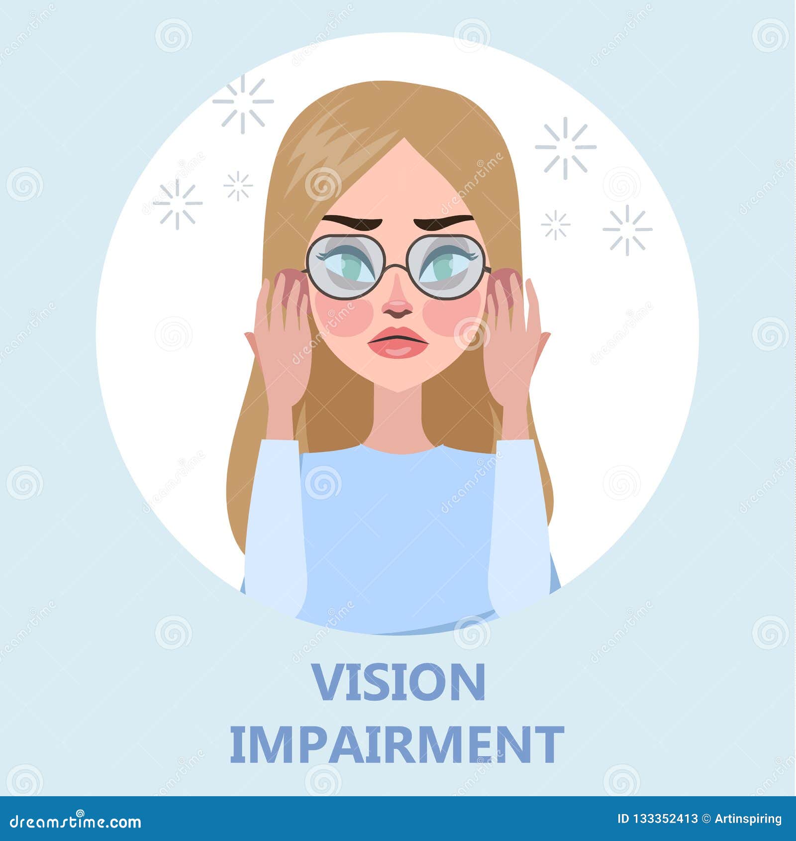 Visual Impairment As a Symptom of Disease Stock Vector Illustration