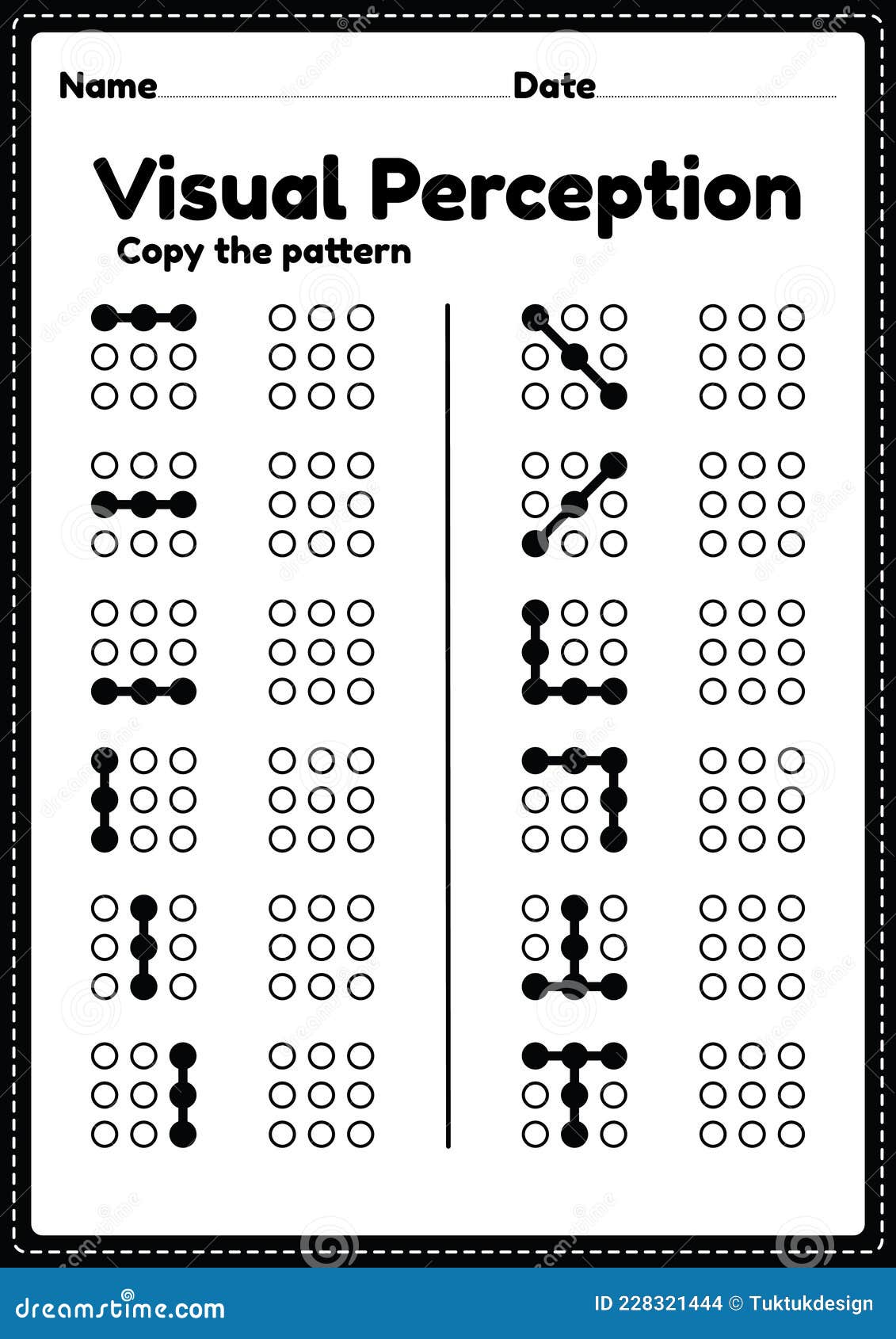 Visual Perceptual Skills Activity Worksheet for Preschool and