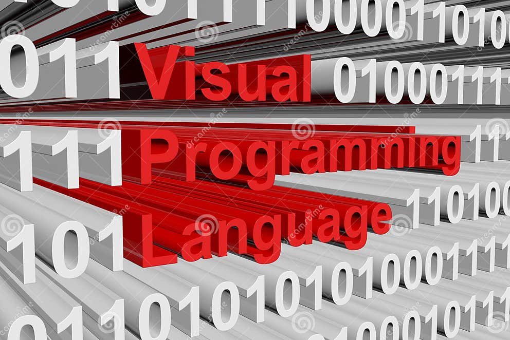Visual Programming Language Stock Illustration - Illustration of binary ...