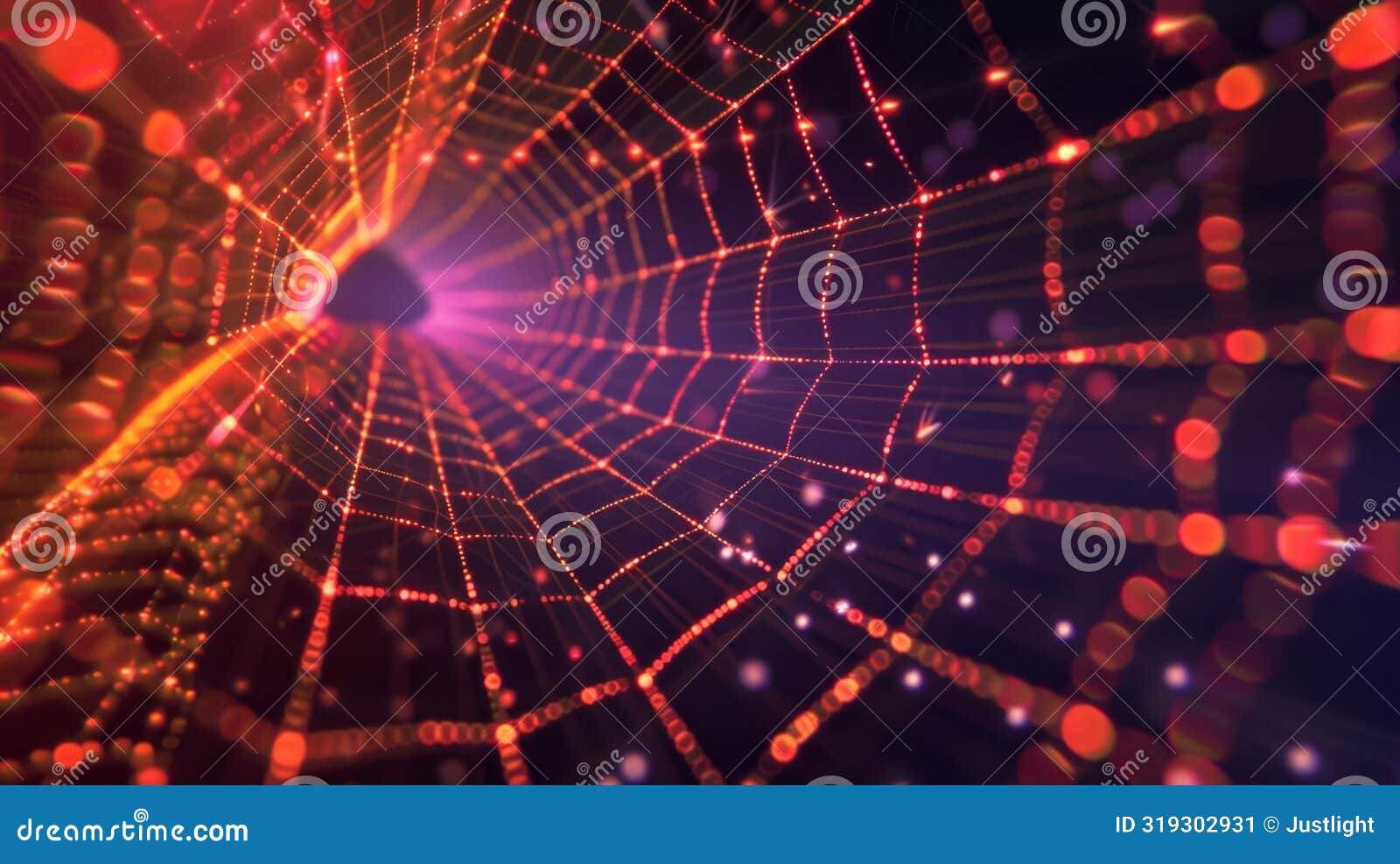 a visual representation of a supply chain spider web with realtime data points on each thread indicating inventory