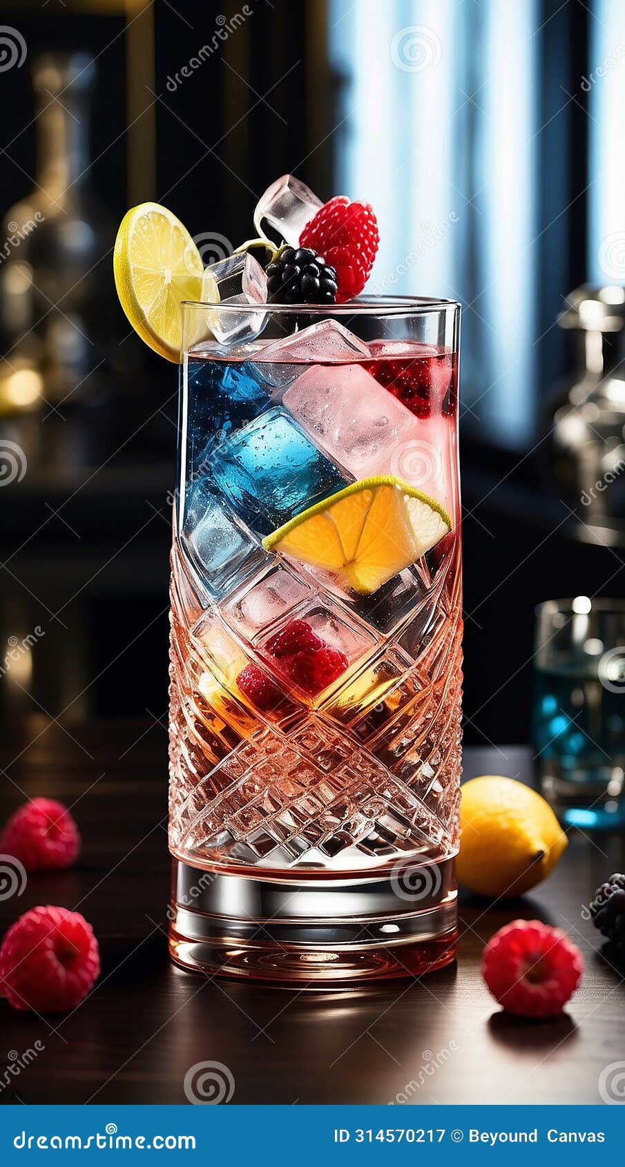 refreshing elegance: a fruit and mint cocktail