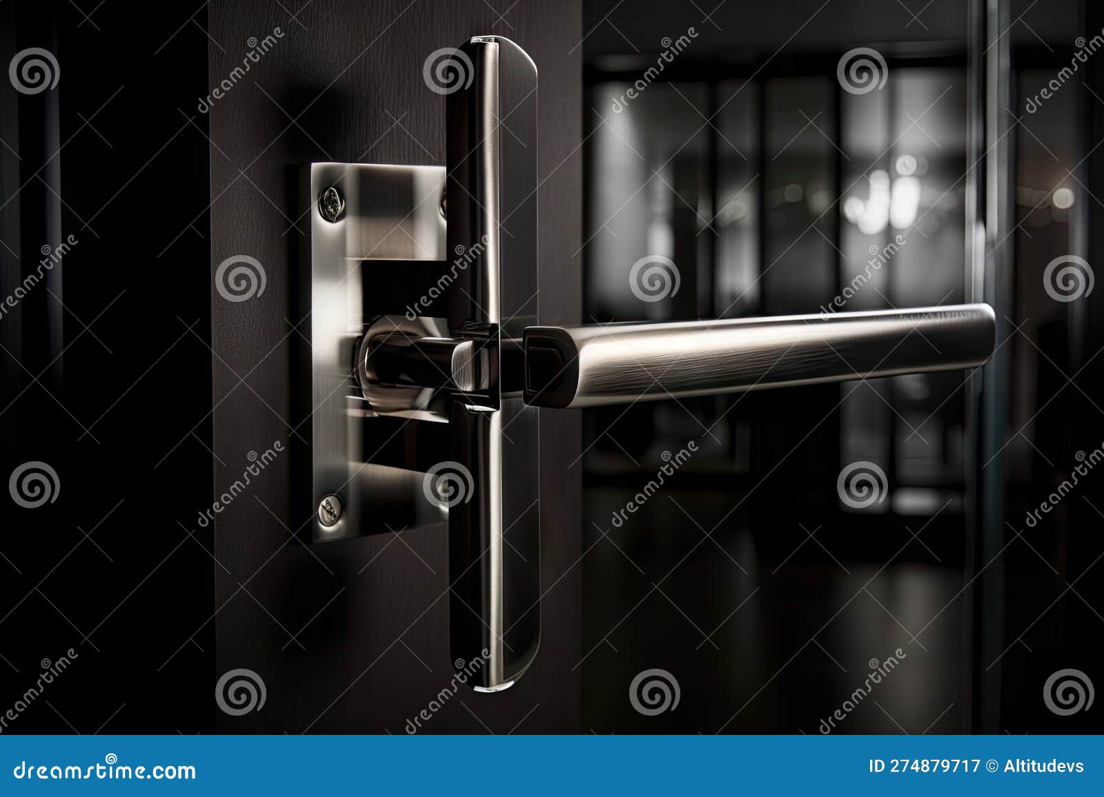 Visually Striking Door Handle Made of Metal and Glass with Modern