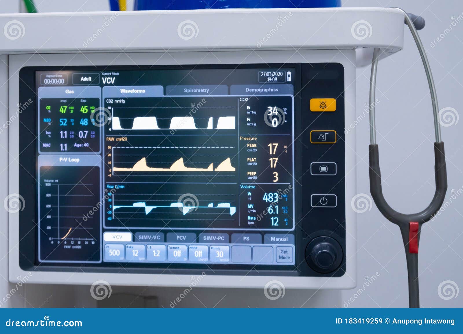 The Vital Signs Monitor in Operating Room in Hospital. Stock Image - Image  of health, device: 183419259