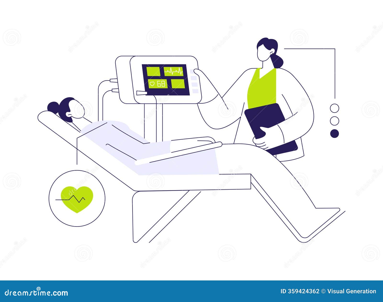 vital signs monitoring abstract concept  .