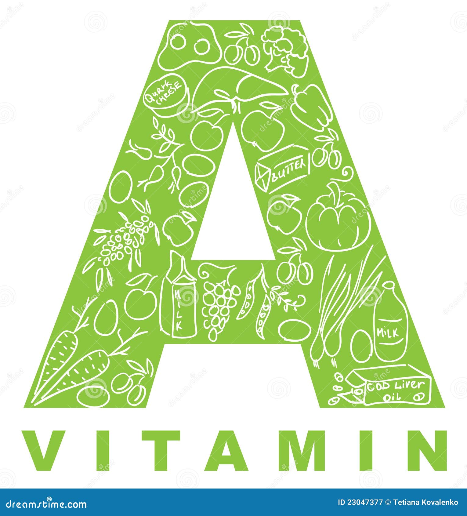 Vitamin a stock vector. Illustration of antioxidant, carrots 23047377