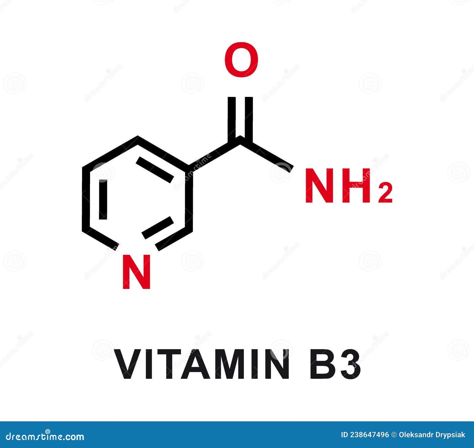 Vitamin B3 Chemical Formula. Vitamin B3 Chemical Molecular Structure ...