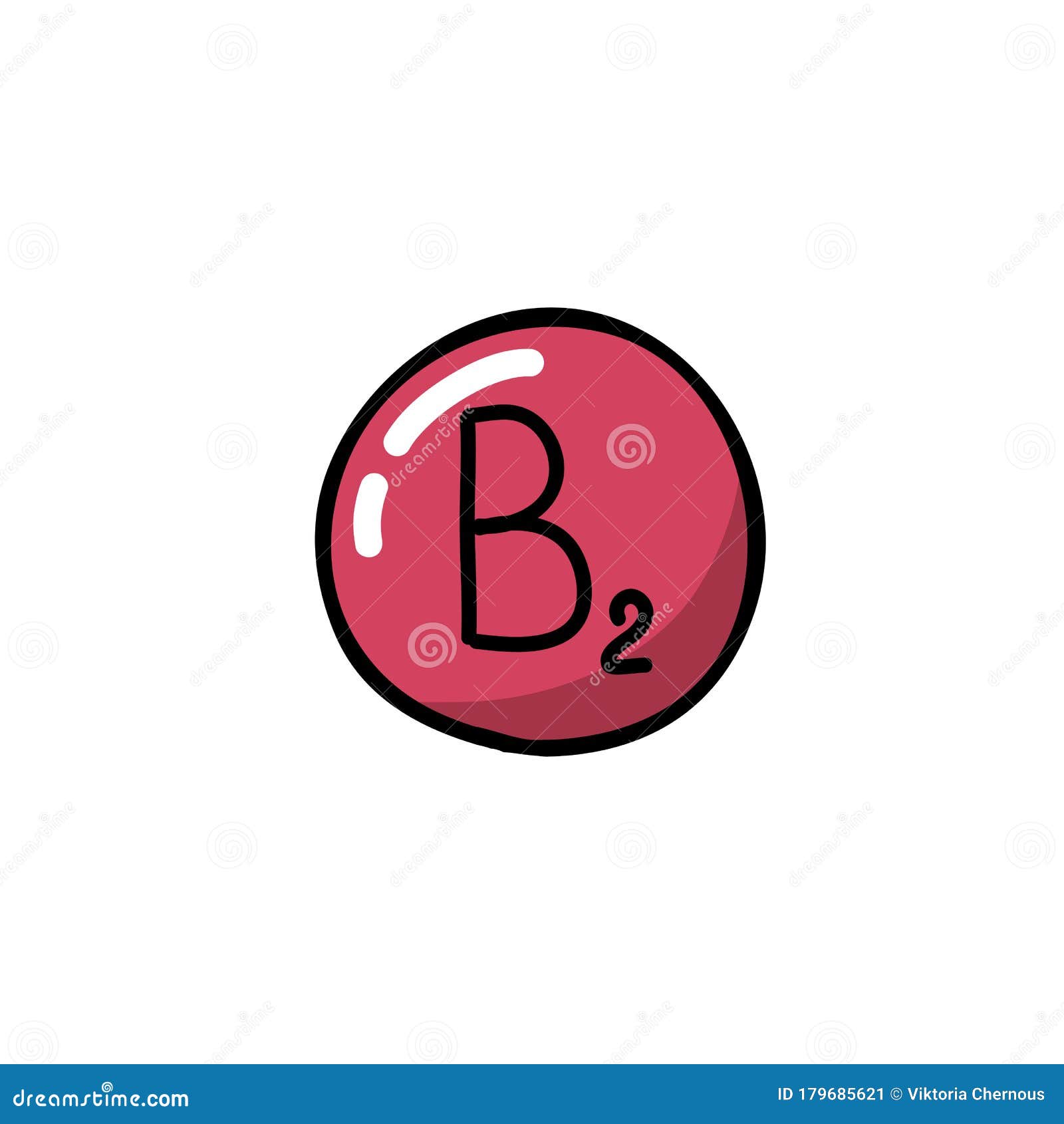 Vitamin b2 doodle icon stock illustration. Illustration of chemistry