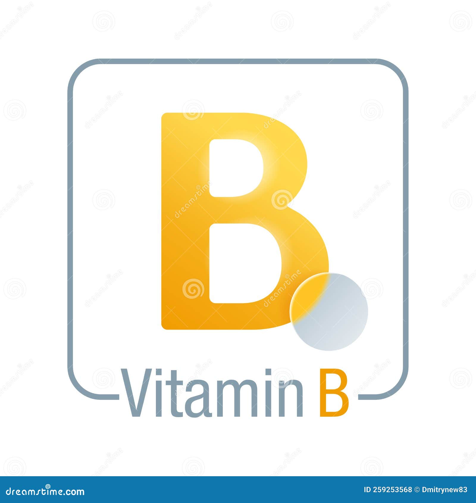 vitamin b label with blurry space for number