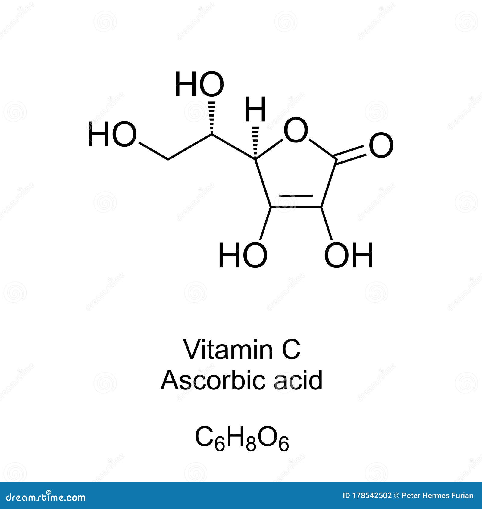 Skeletal Structure Of Vitamin C