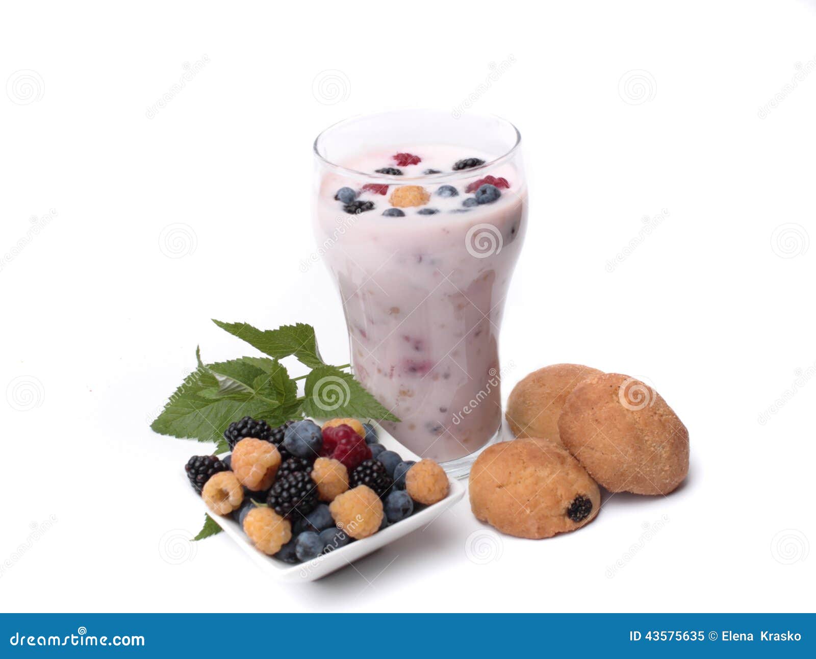 Vitamin cocktail stock image. Image of berries, yogurt - 43575635