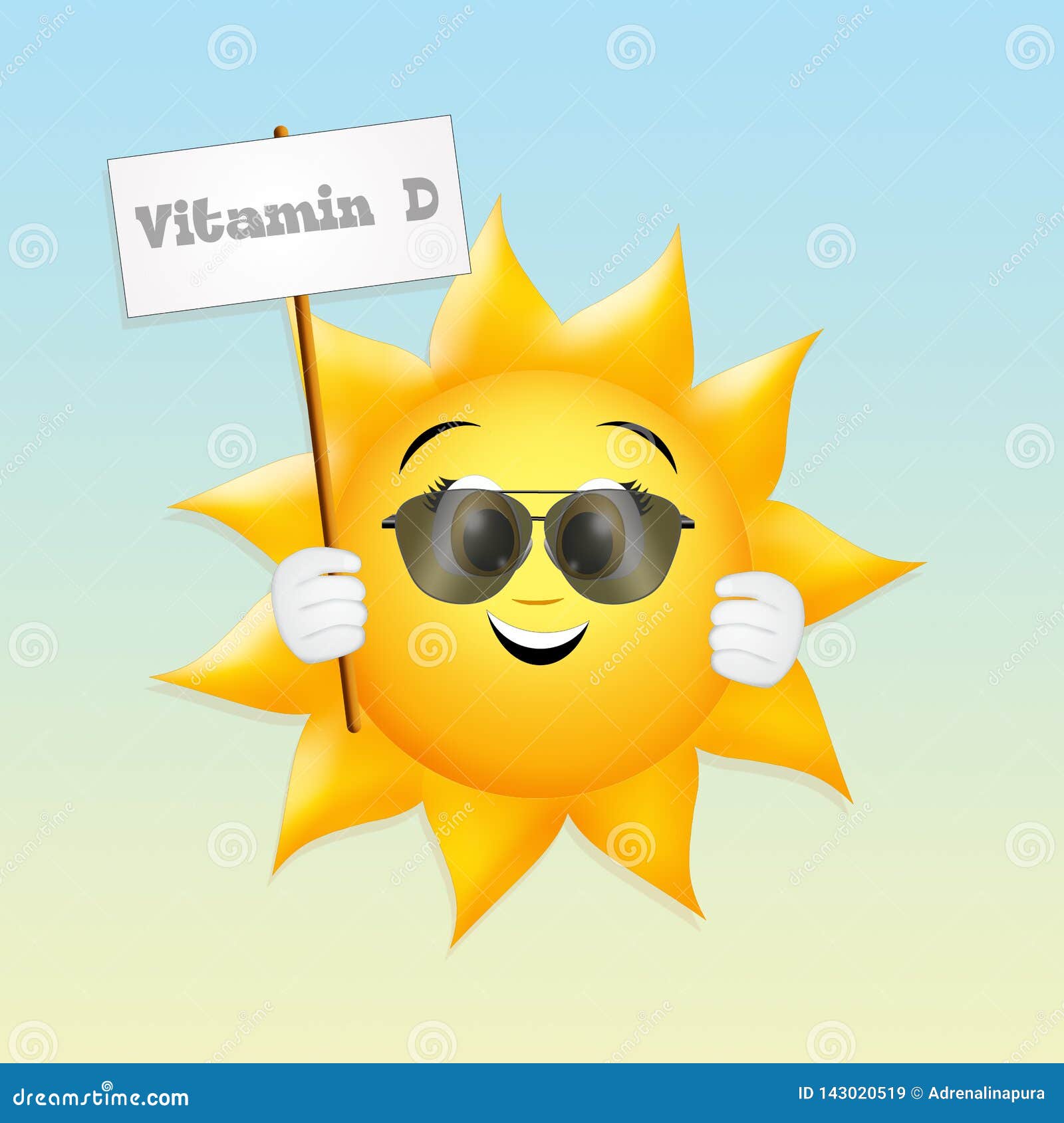 Vitamin d from the sun stock illustration. Illustration of health -  143020519