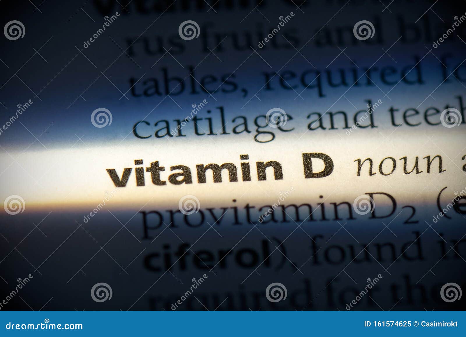 Vitamin d stock image. Image of word, dictionary, reference 161574625