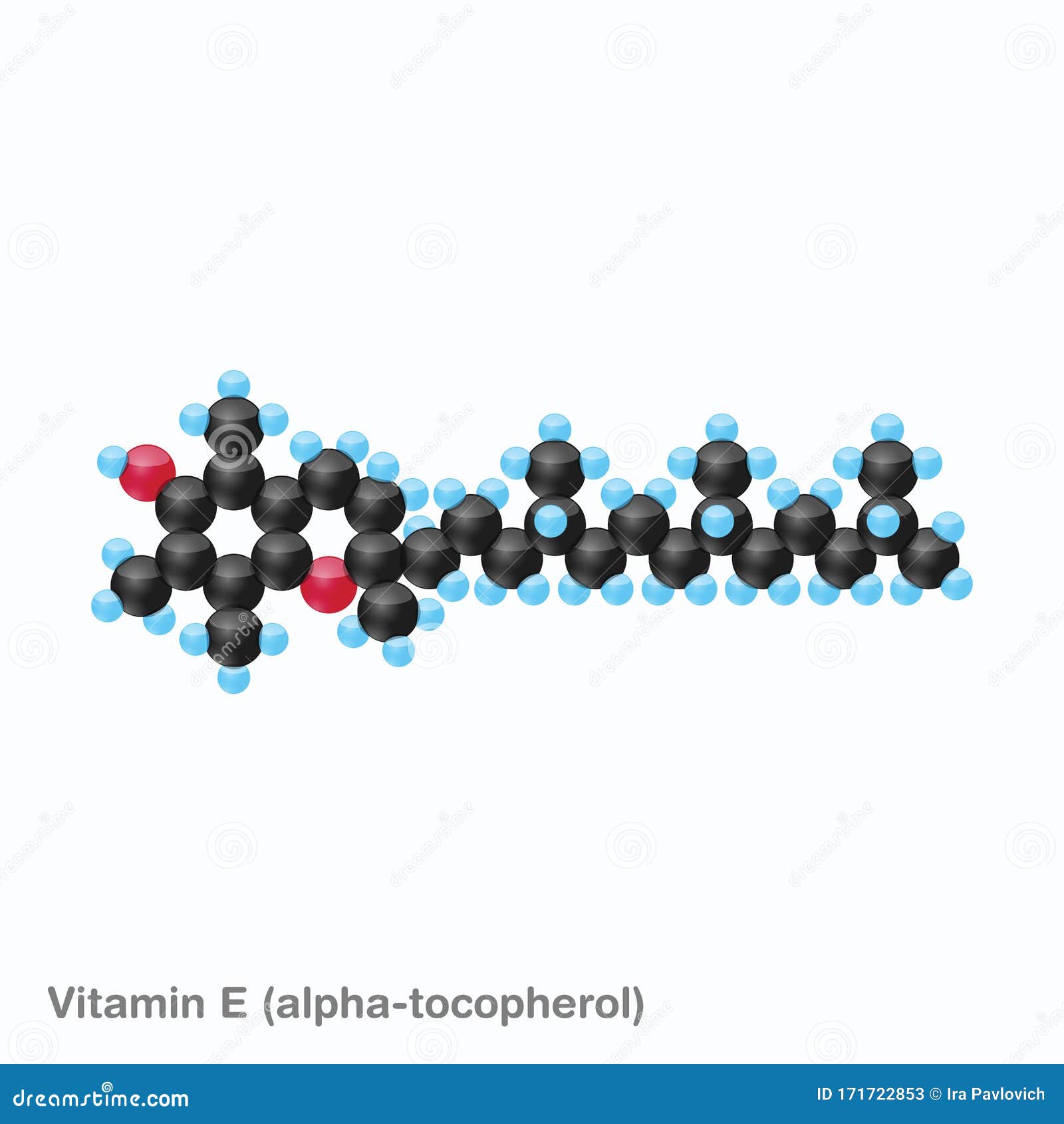 Vitamin E (alphatocopherol) Sphere Stock Vector Illustration of