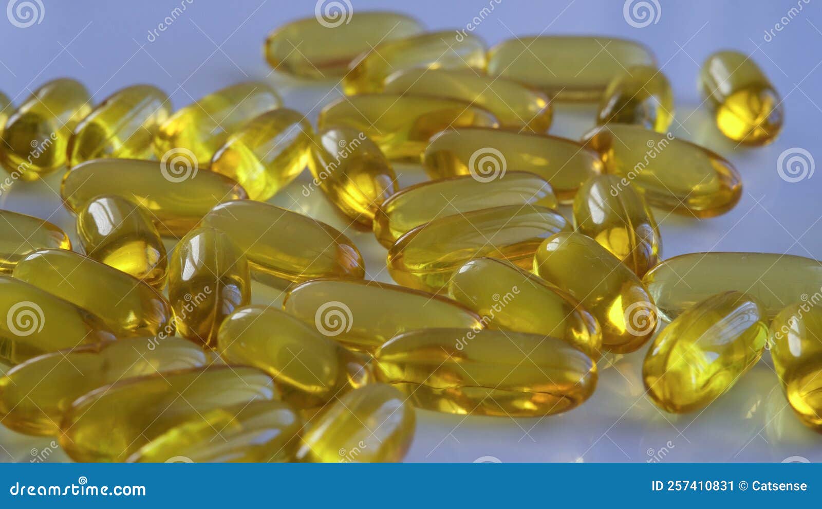 Vitamin E Capsules on White Background Stock Image Image of closeup