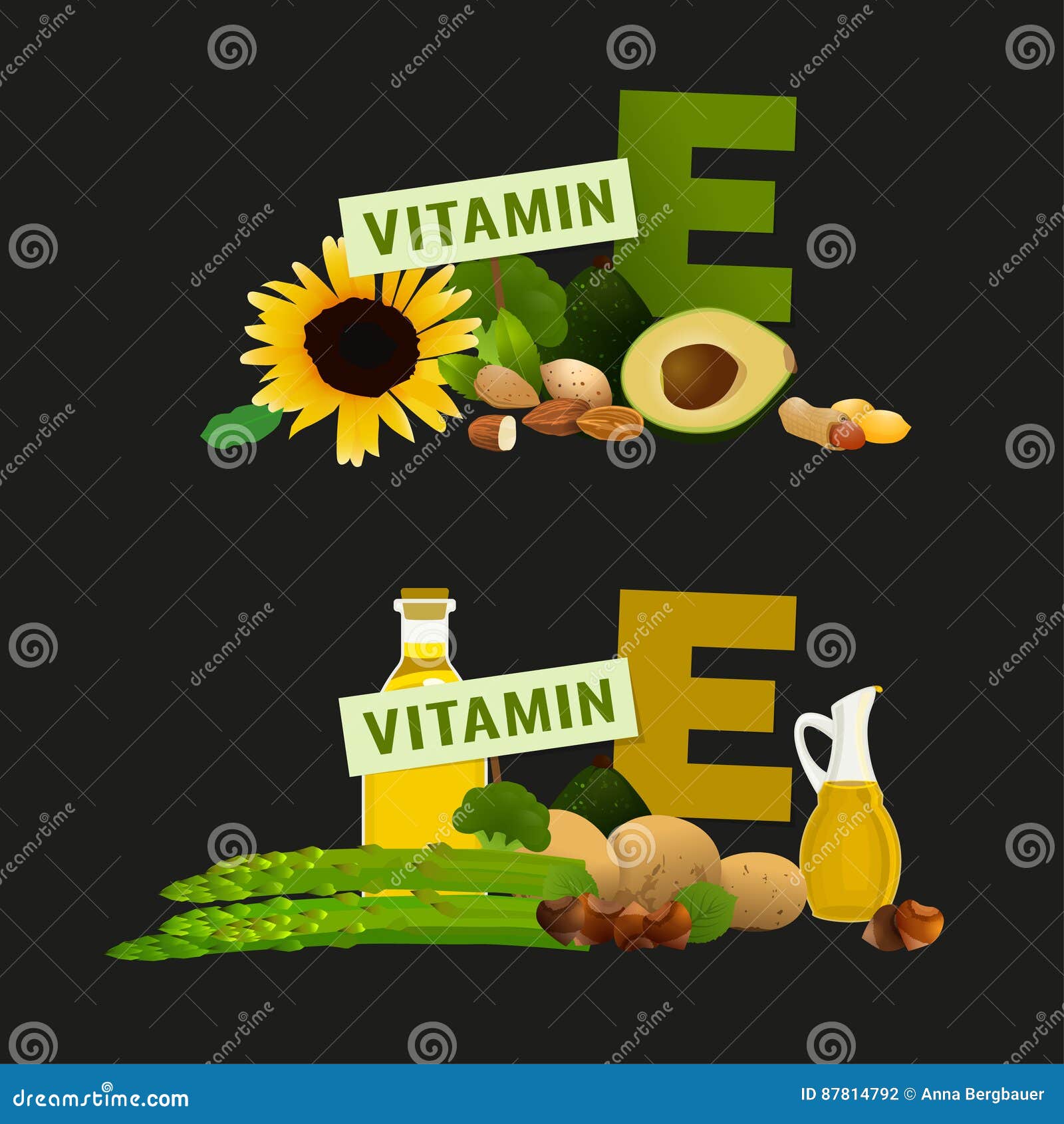 Vitamin E Image stock vector. Illustration of source 87814792
