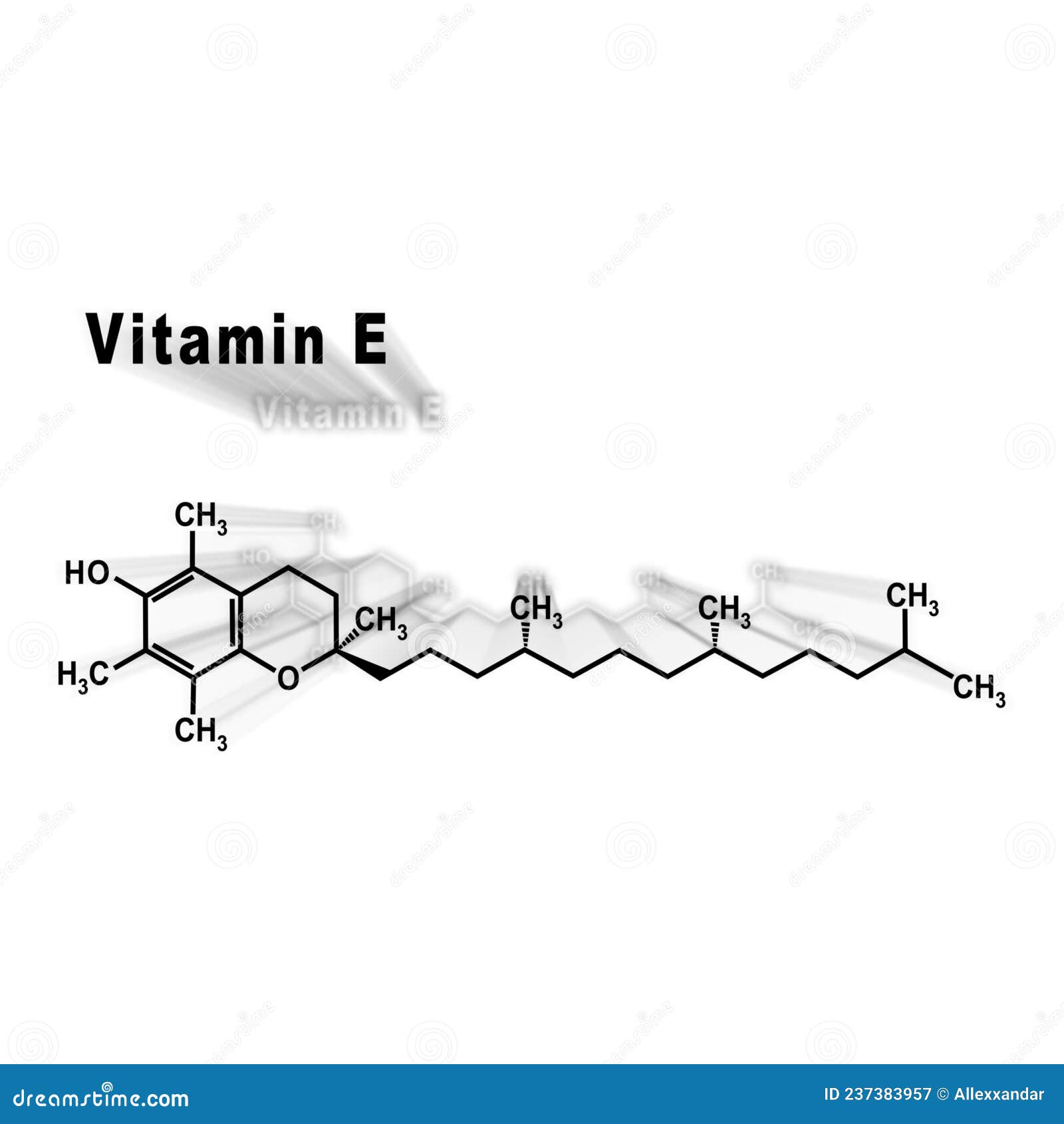 Vitamin E, Structural Chemical Formula Stock Illustration Illustration of biological, care