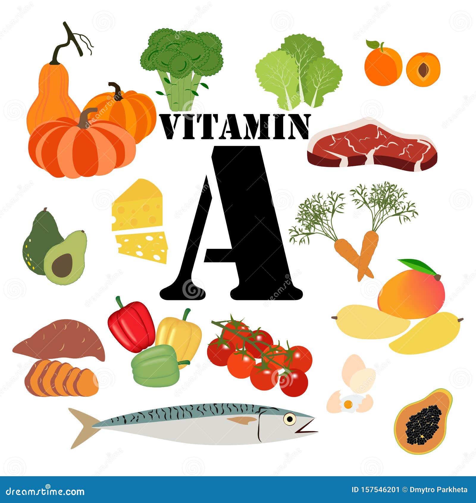Vitamin a illustration stock vector. Illustration of medical 157546201