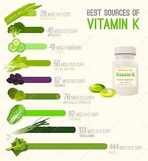 Vitamin K In Food Stock Vector Illustration Of Drug 101919893
