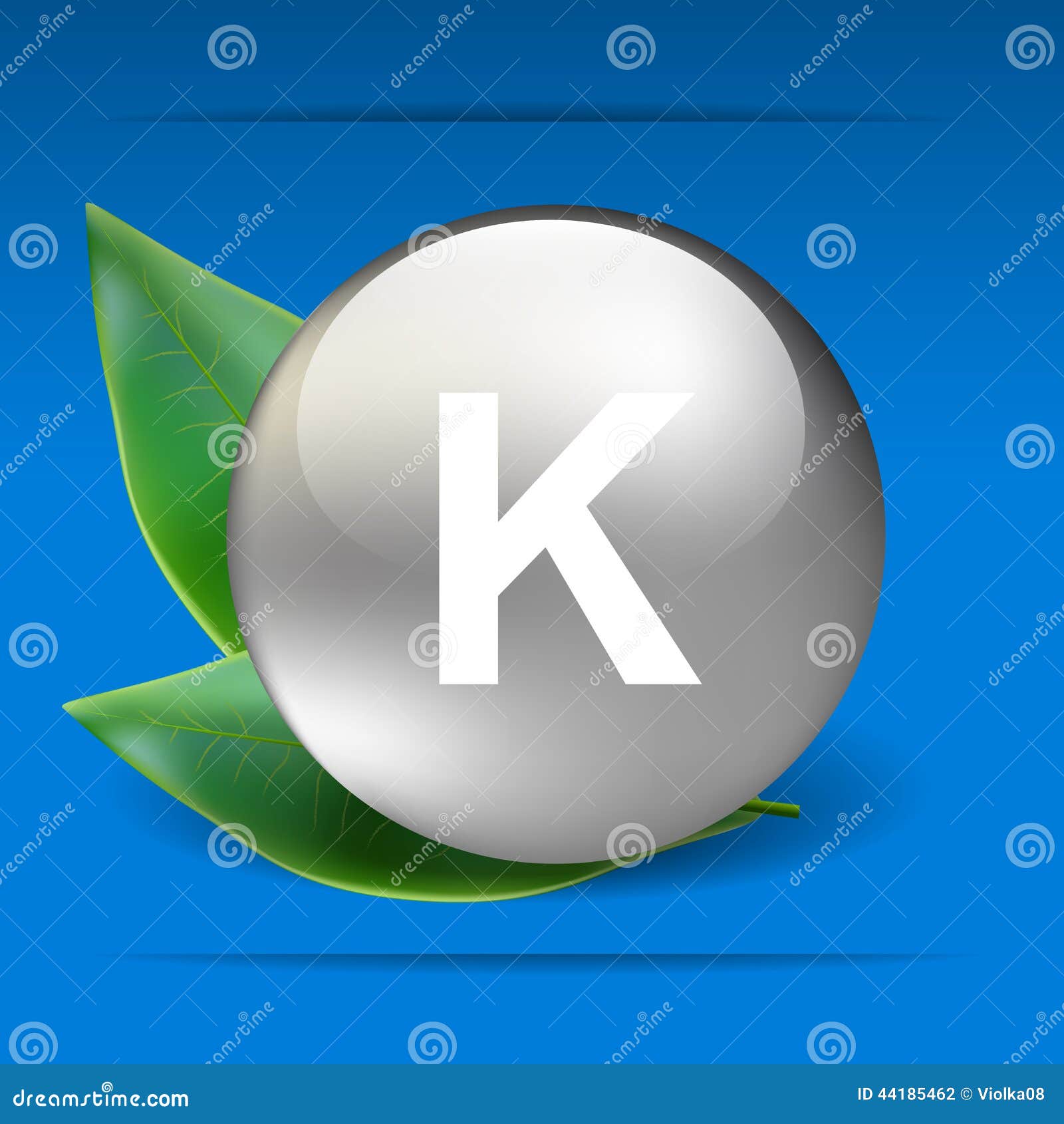 Vitamin K stock illustration. Illustration of element 44185462