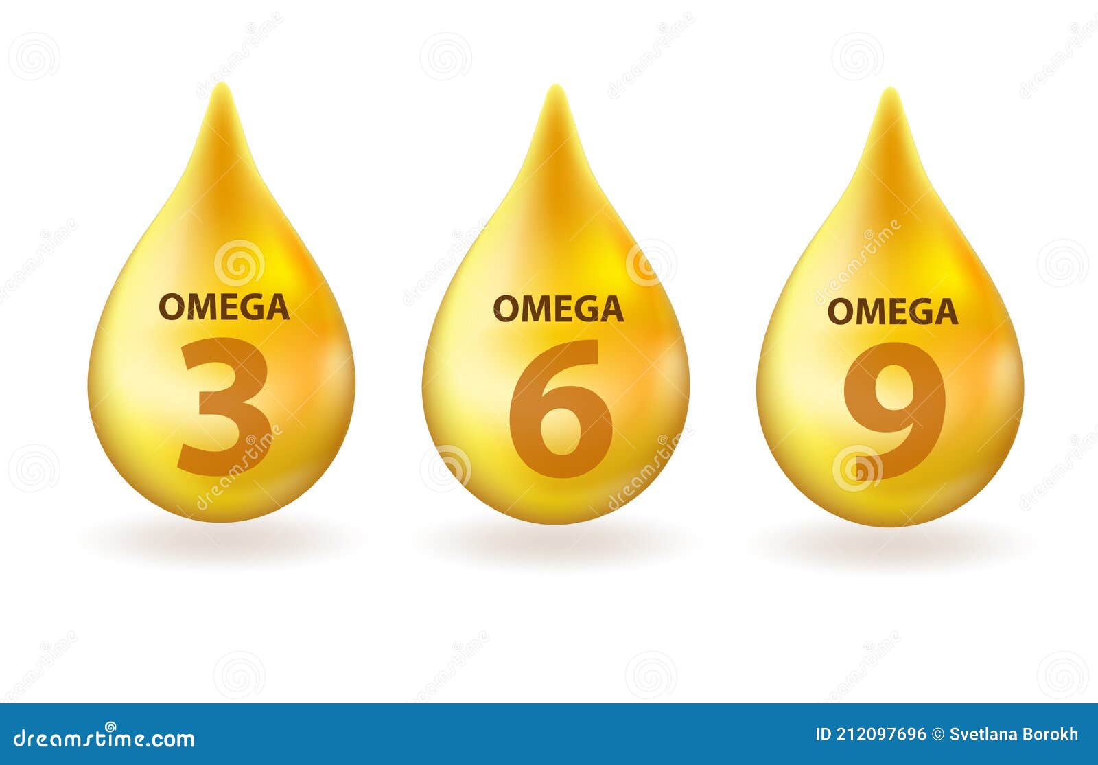 vitamin omega 3, 6, 9 drop realistic 3d style. fish fat. healthy lifestyle  concept