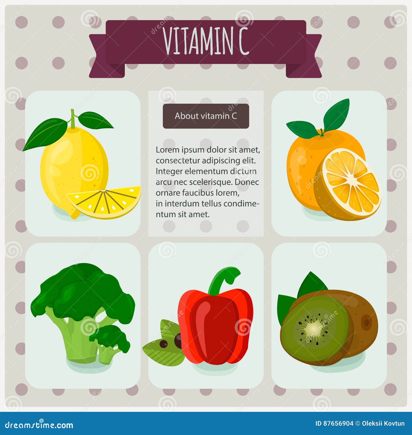 Vitamine C Vector Illustratie, Eps Fruit En Groenten Met De Reeks Van Vitamine Cinfographics Stock Illustratie - Illustration of groen, wetenschap: 87656904