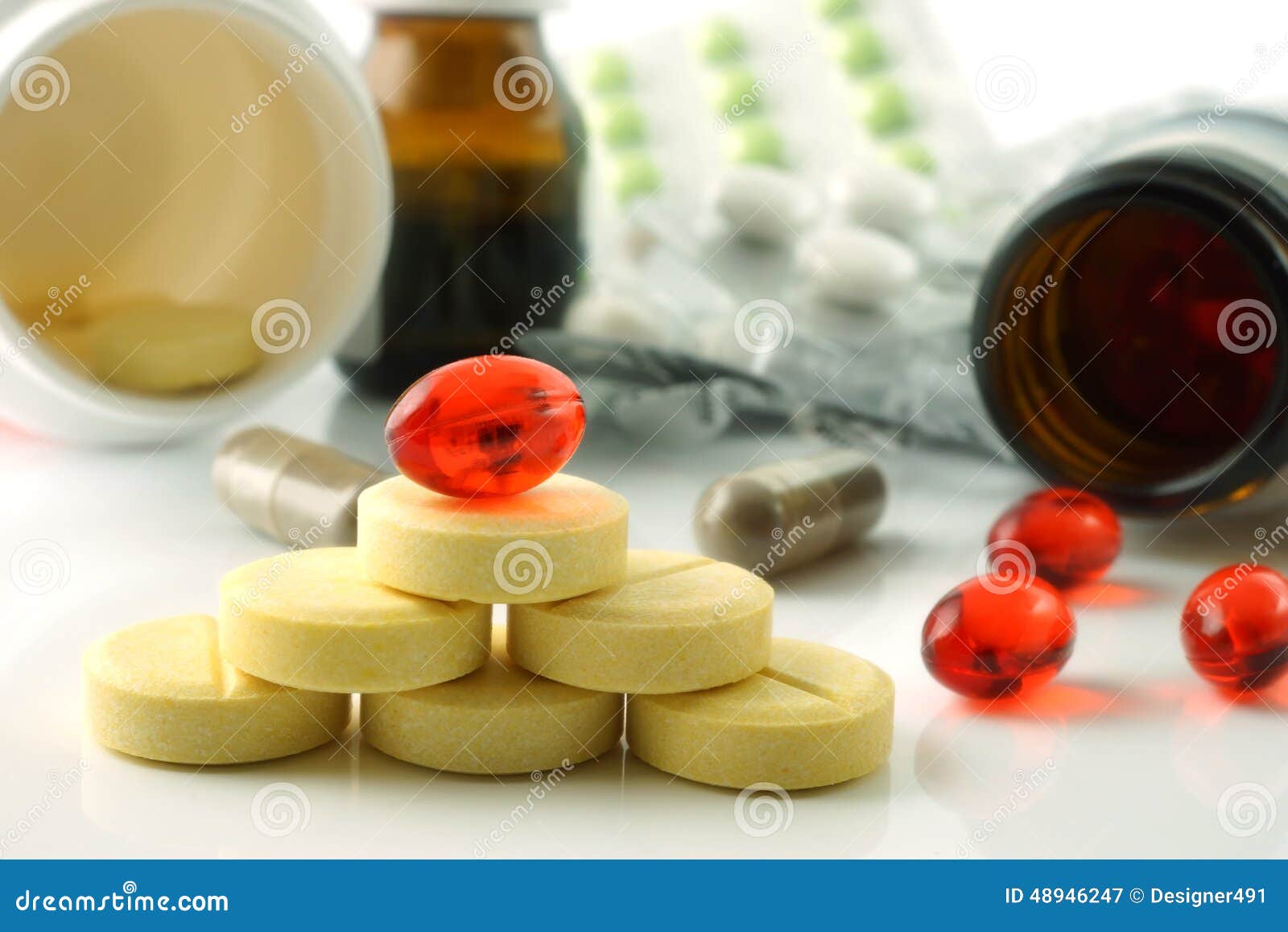 Vitamins supplements. stock image. Image of macro, pharmaceutical
