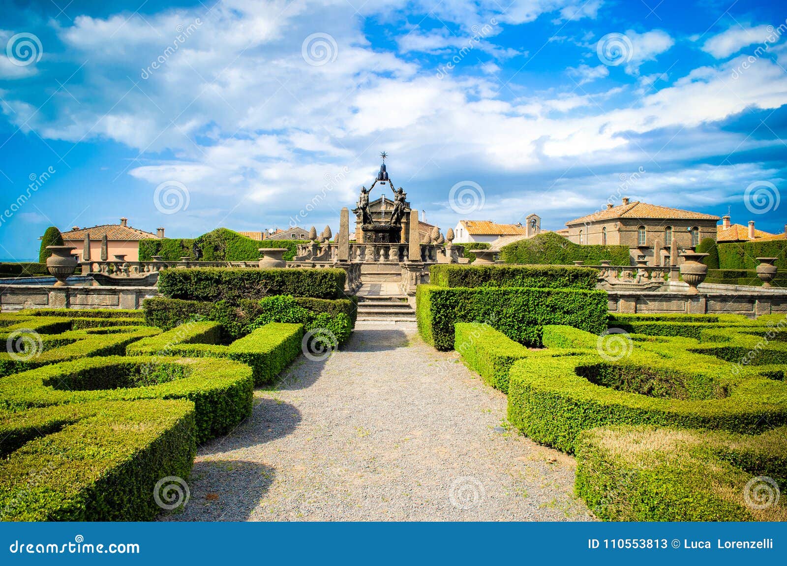 viterbo symmetrical garden bagnaia - villa lante in - italy parterre italian hedge bush 