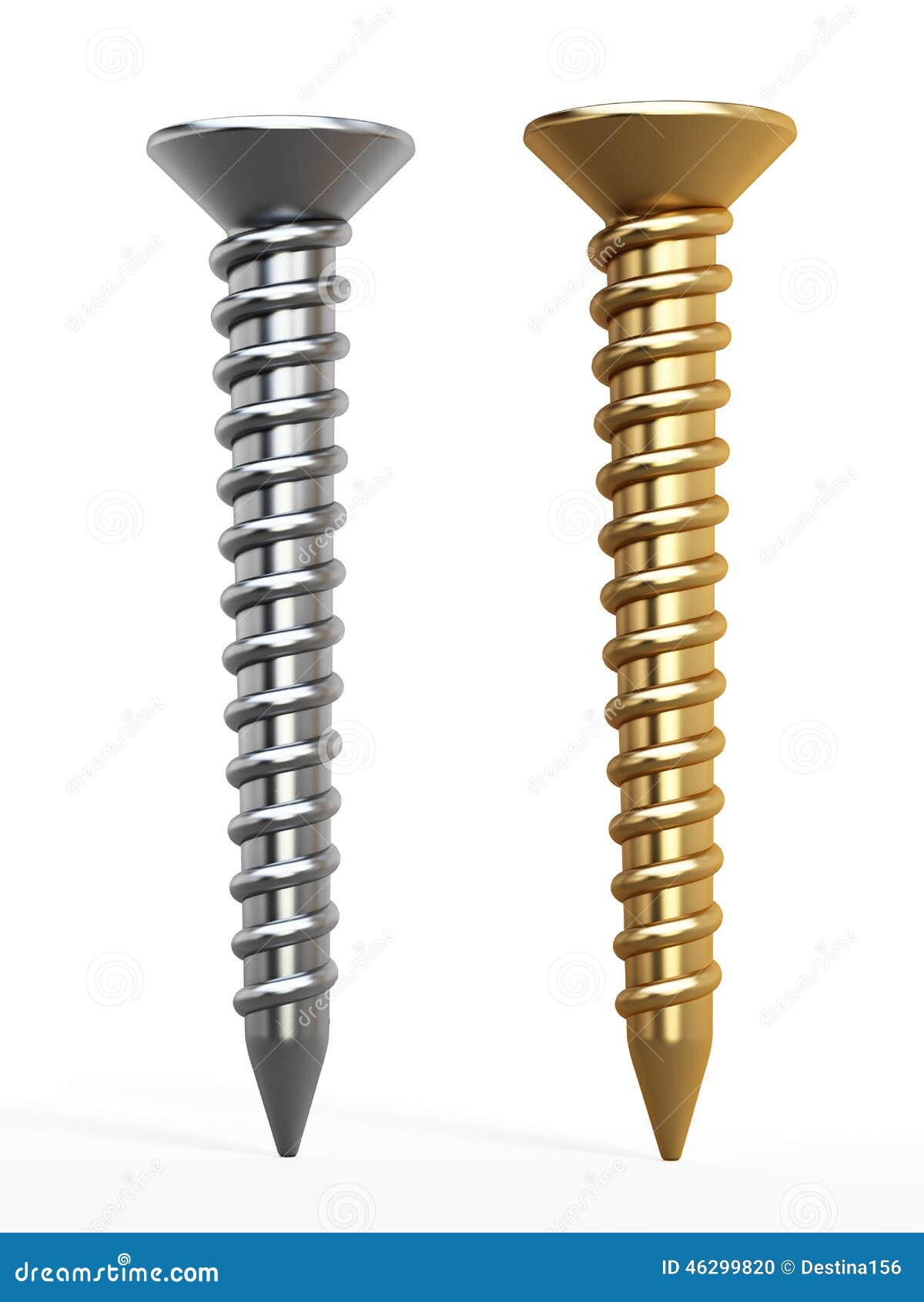 Viti Placcate Zinco Svasate Illustrazione Di Stock - Illustrazione Di