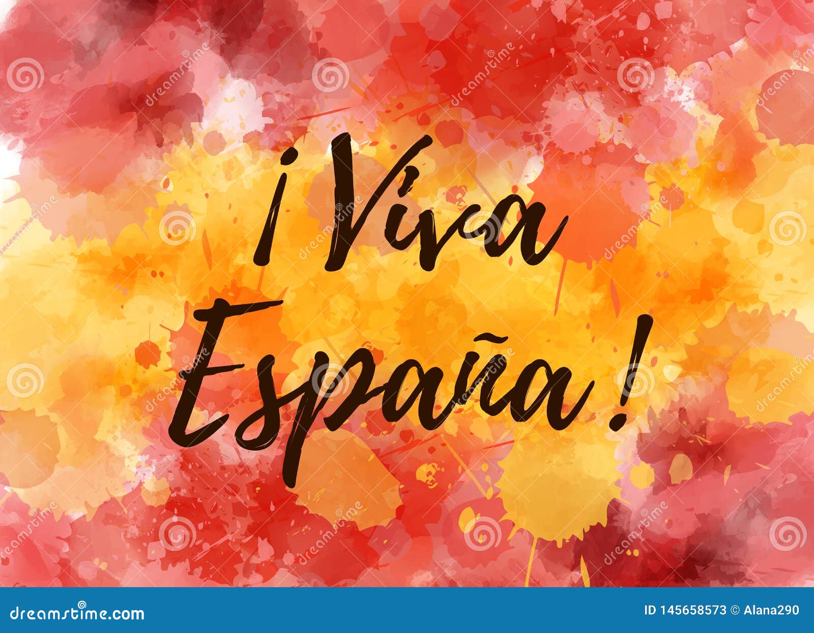 viva espana - watercolor abstract flag