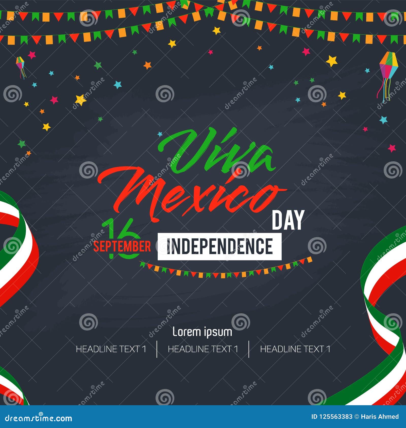 viva mexico happy independence day  background