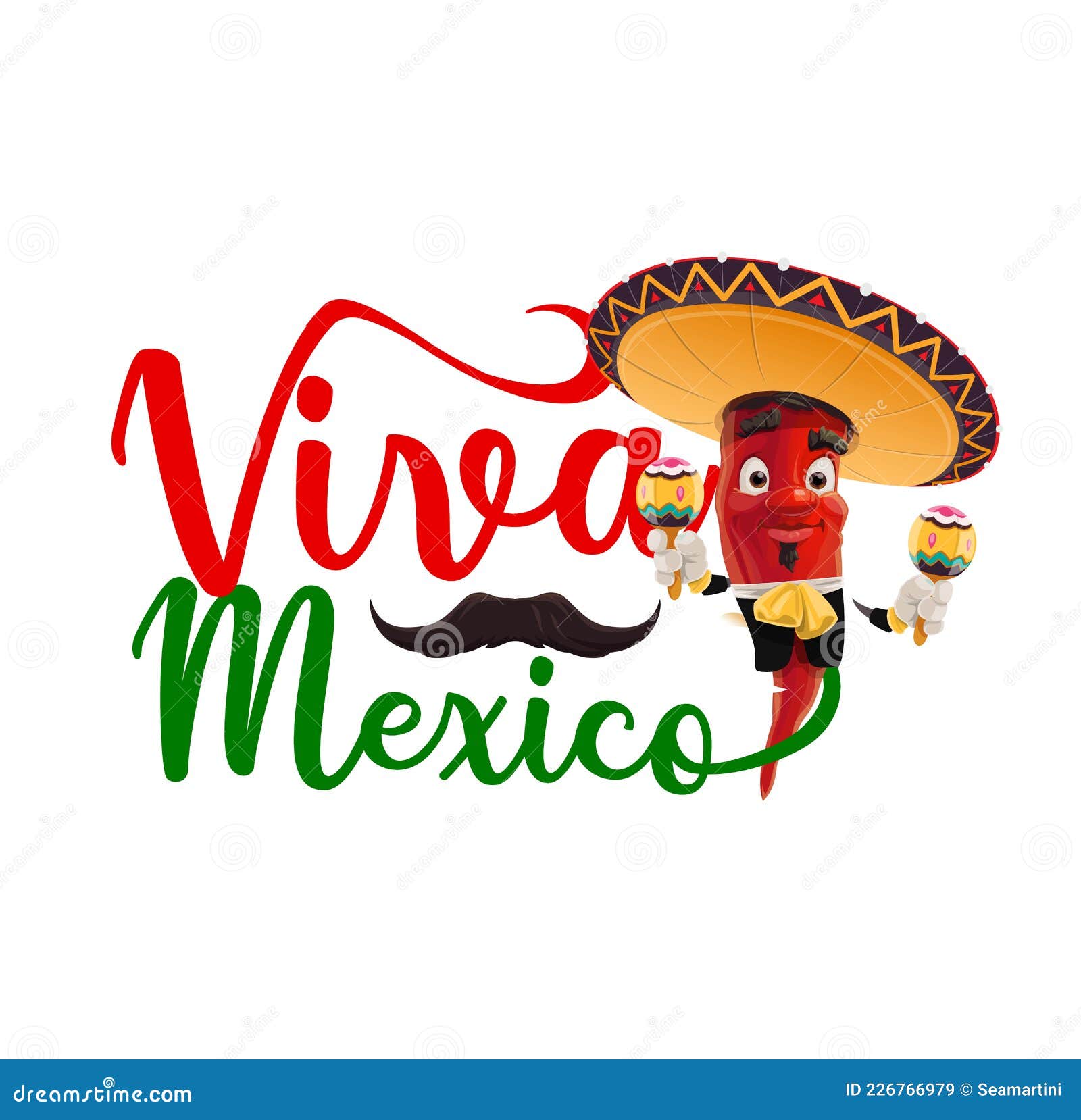 Viva México Caricatura Mariachi Con Sombrero Stock de ilustración …