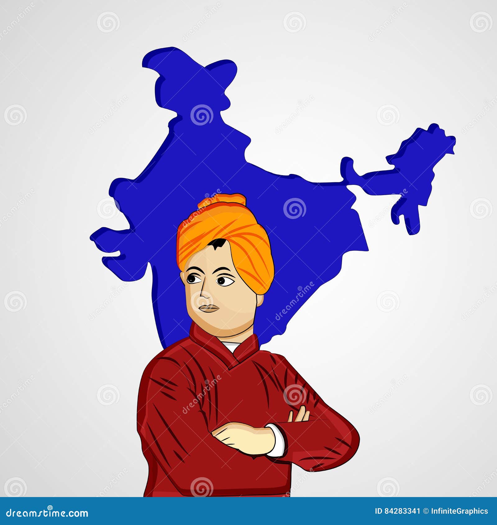 Vivekananda Jayanti or National Youth Day Background Stock Vector -  Illustration of banner, india: 84283341