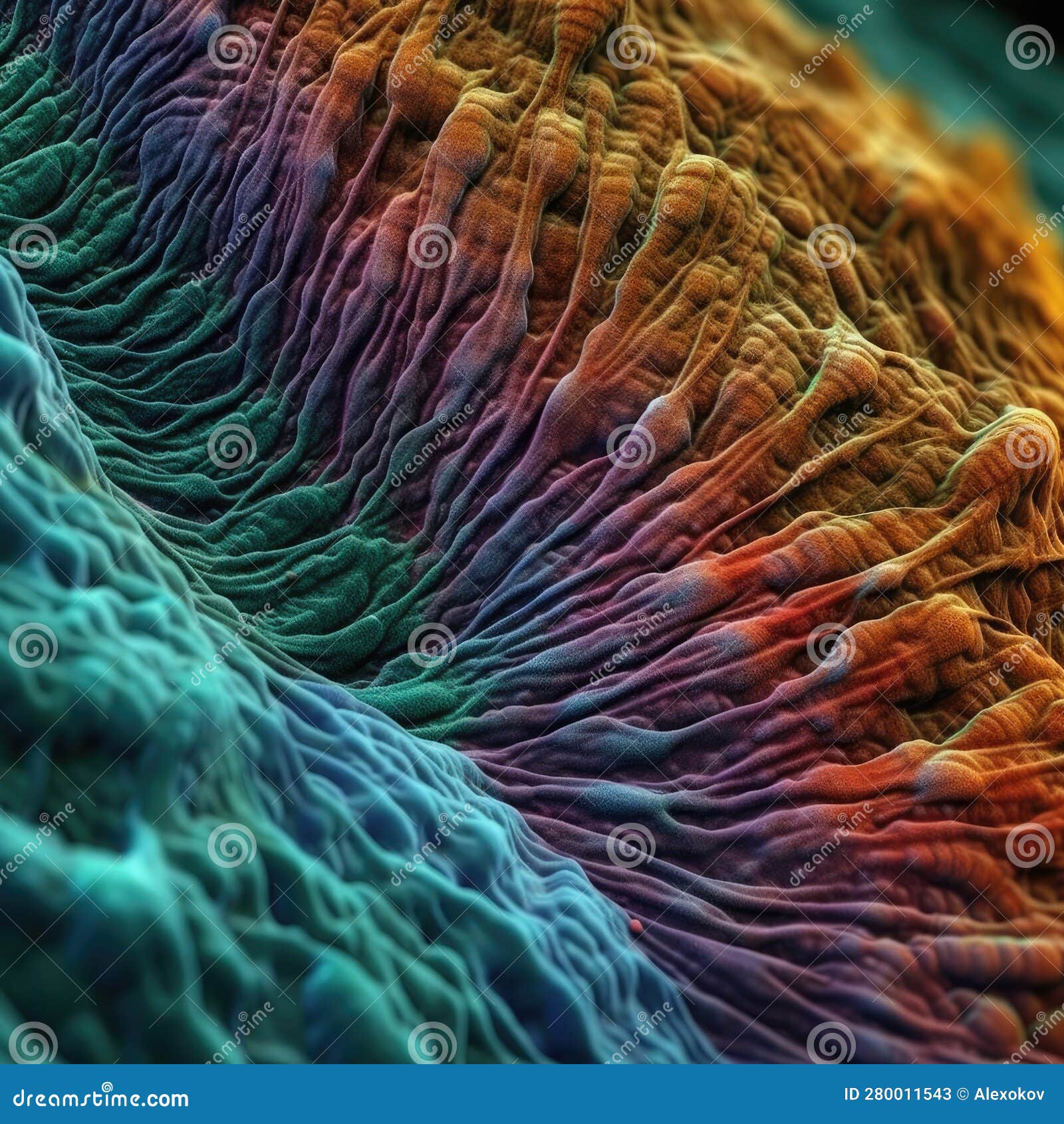 Vivid Colors of Cilia on Cell Surface in 4K Microscopic View for
