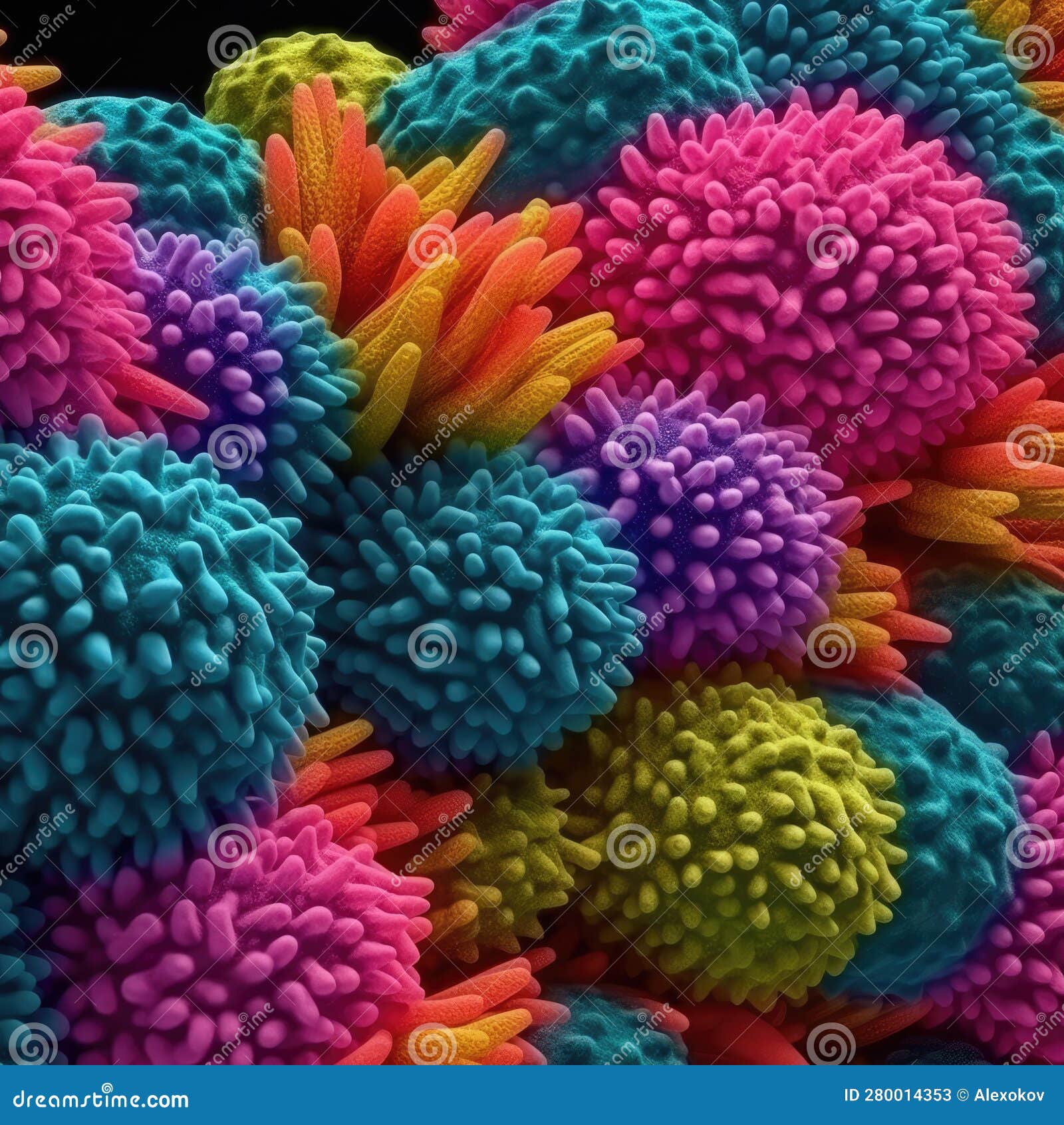 vivid colors of ribosomes synthesizing proteins in 4k. ideal for educational materials.