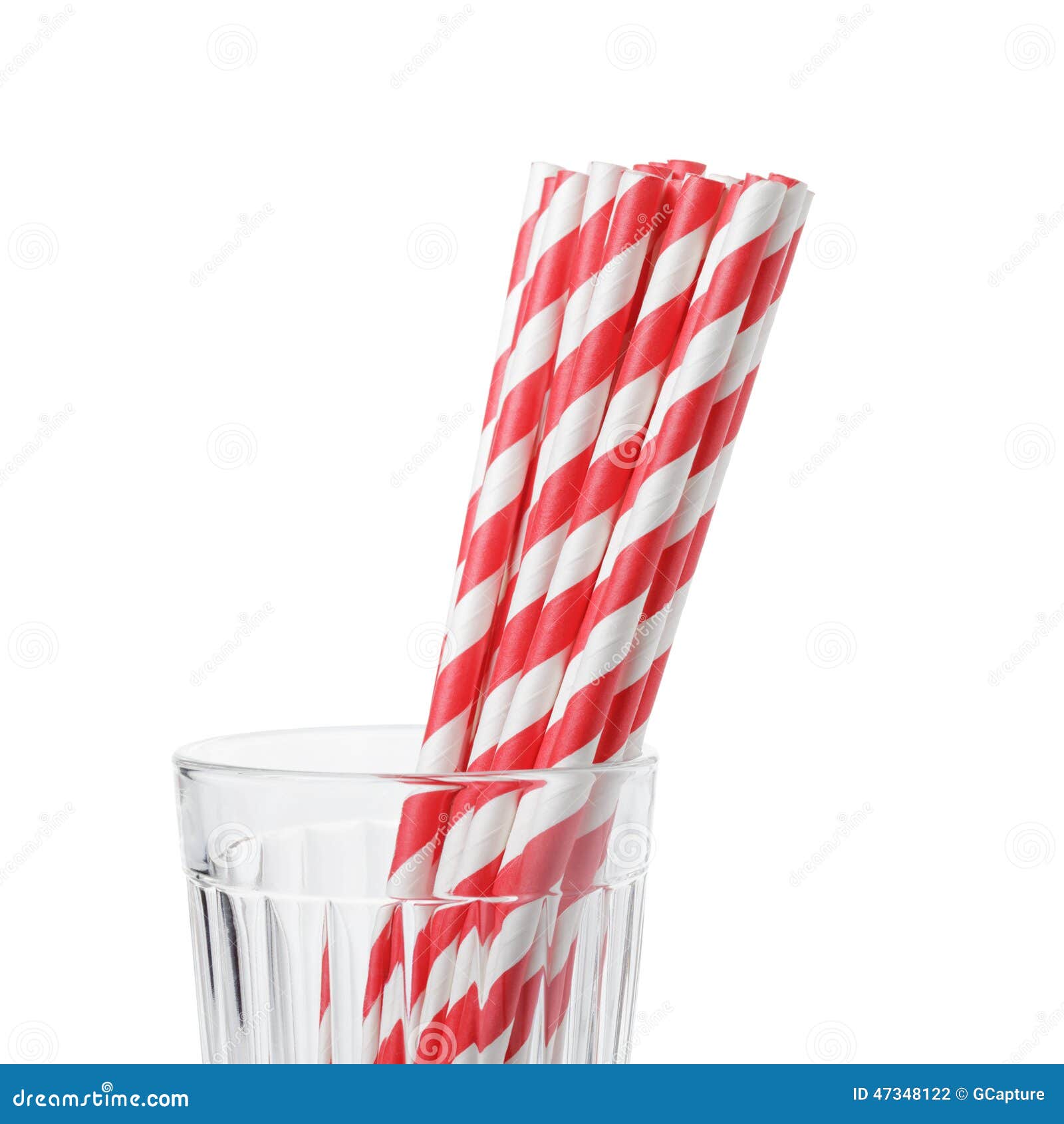 vivid eco friendly striped paper straws in glass