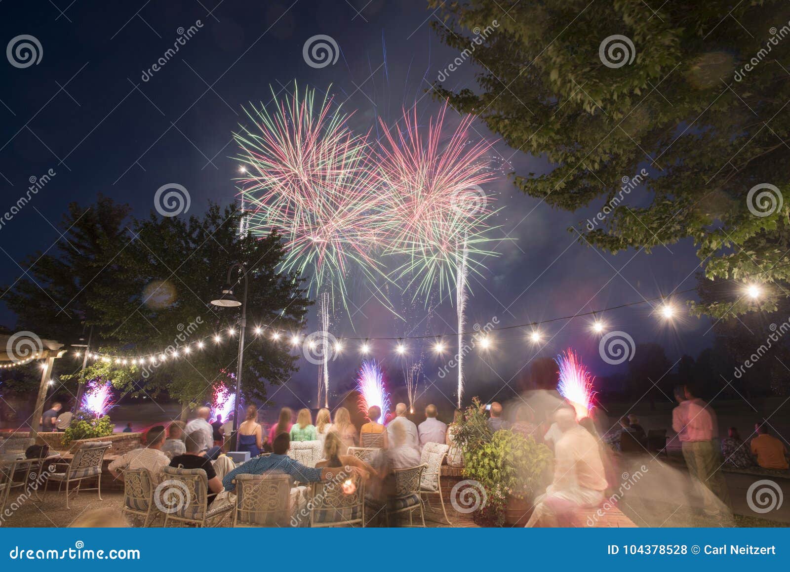 Golf Course Fireworks Display Stock Photo Image of july, celebration