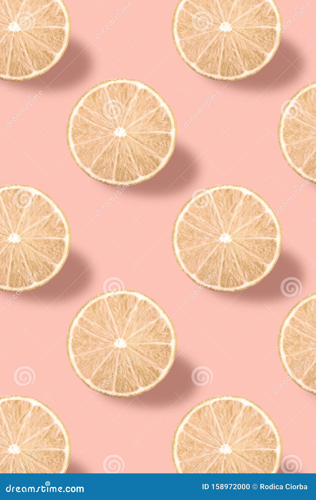 vivid fruit pattern of fresh lime on colourful background