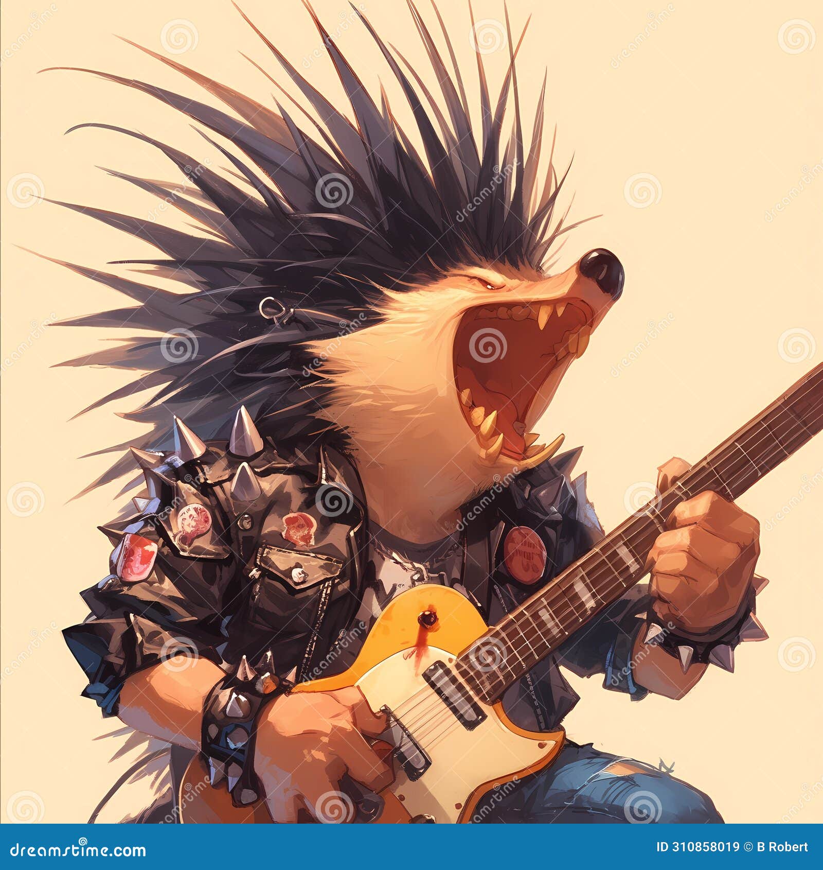 rockin' furry guitarist