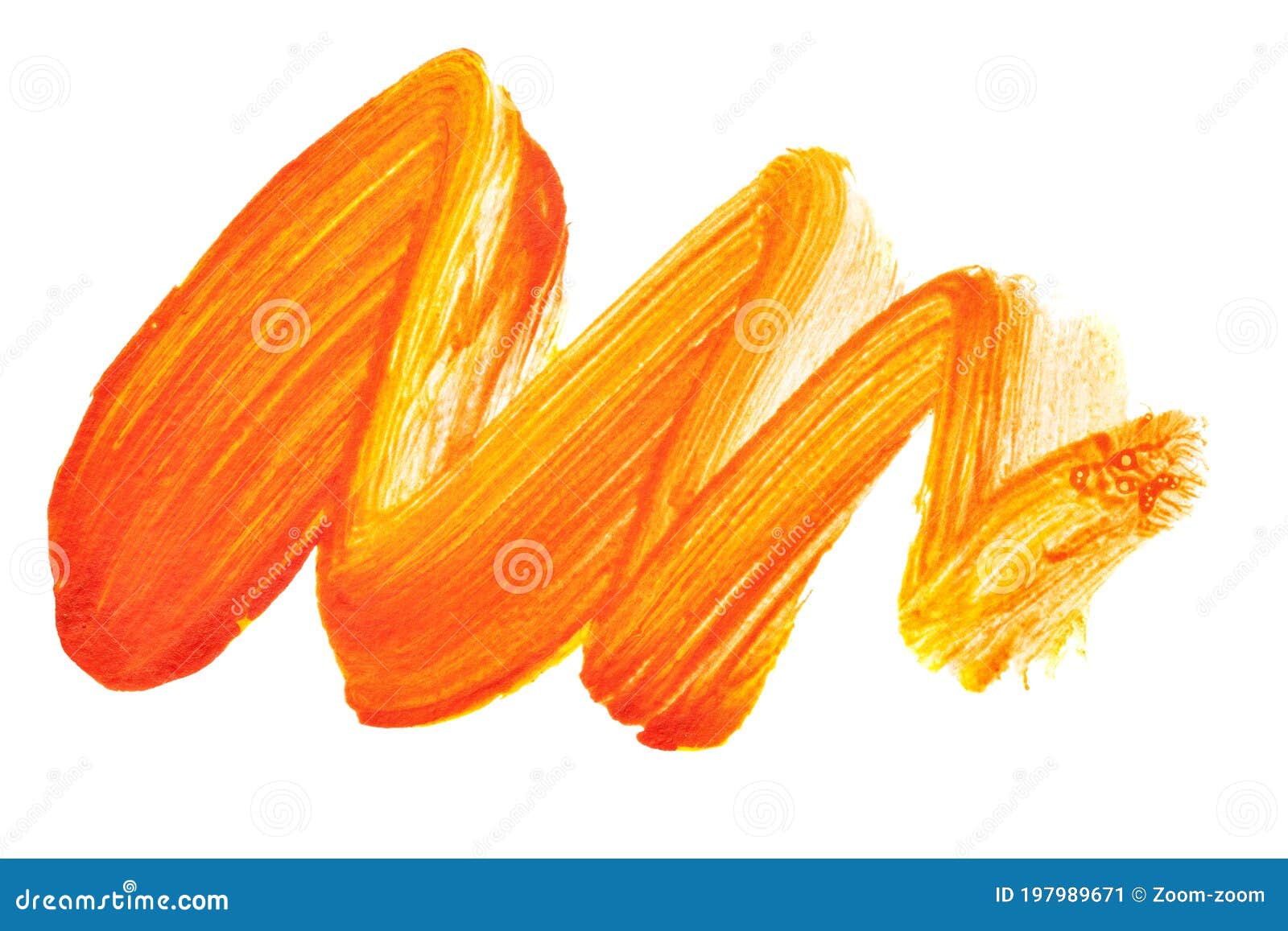 Vivid Orange Zigzag Brush Stroke Stock Image Image of expressive